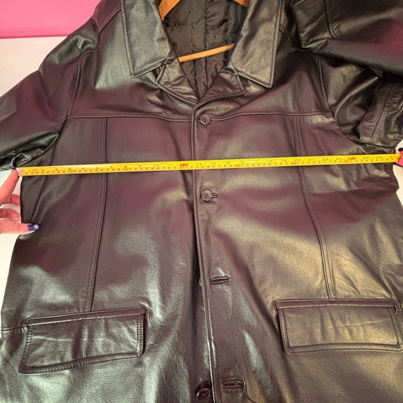 Knightsbridge Men’s Leather Coat - Picture 15 of 16